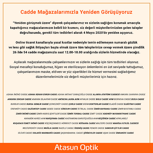 atasun optik 54 cadde magazasi ile yeniden hizmet vermeye basladi 608355f876b1e