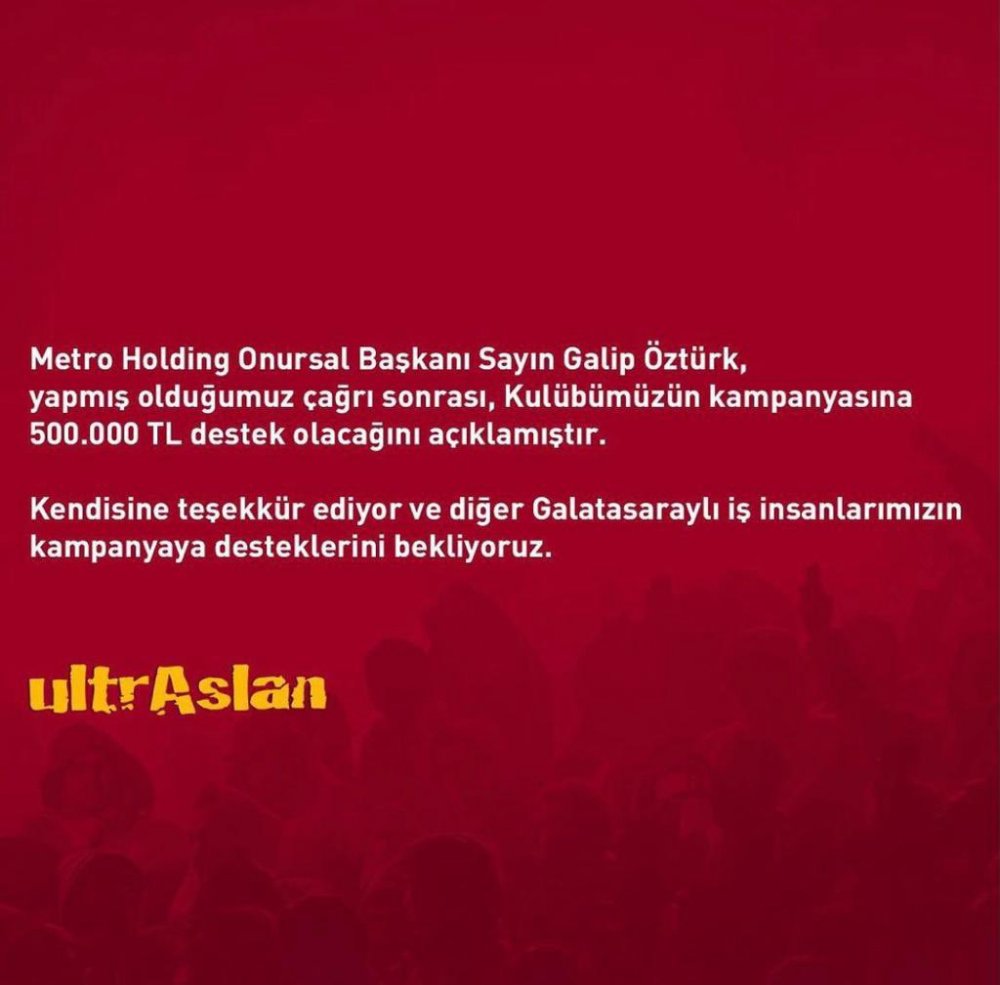 metro holding onursal baskani galip ozturkten galatasaraya 500 bin tllik destek 608361352cff7