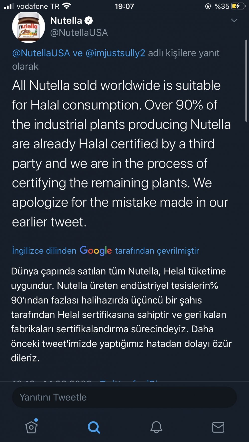 nutelladan urunleriniz helal mi sorusuna skandal cevap helal degil 608359f2430e4