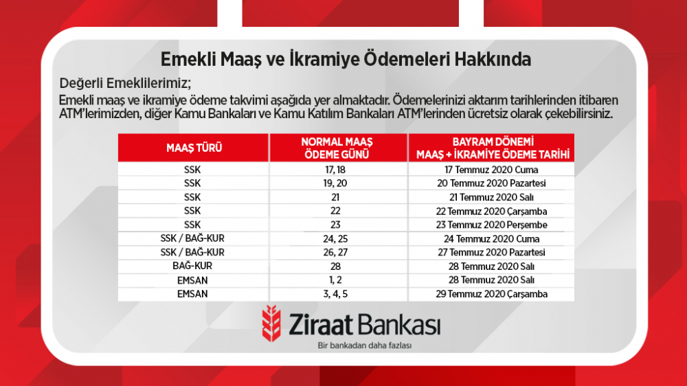 ziraat bankasi emekli maas ve ikramiye odemeleri hakkinda aciklama yapti 6083683382e0d