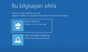 Windows 10 evde format atma