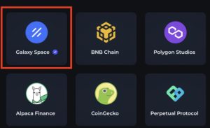 Project of Galaxy token Binance