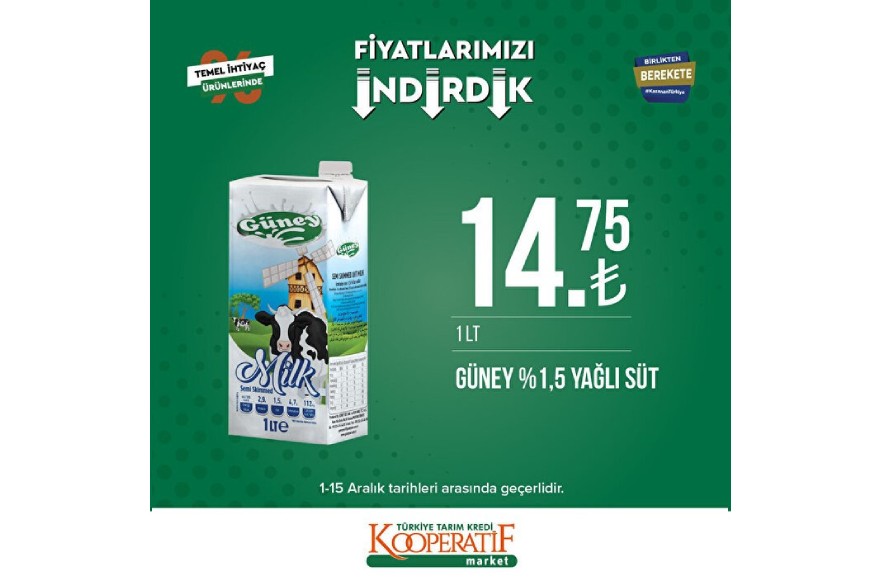 Tartışmalardan Sonra Devreye Tarım Kredi Marketleri Girdi, 1-15 Aralık Aktüel Ürünler Kataloğu Piyasanın Çok Altına Çekildi! İşte İndirimdekiler...