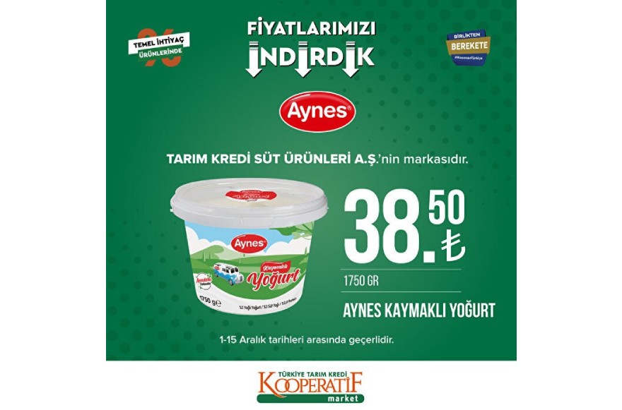 Tartışmalardan Sonra Devreye Tarım Kredi Marketleri Girdi, 1-15 Aralık Aktüel Ürünler Kataloğu Piyasanın Çok Altına Çekildi! İşte İndirimdekiler...