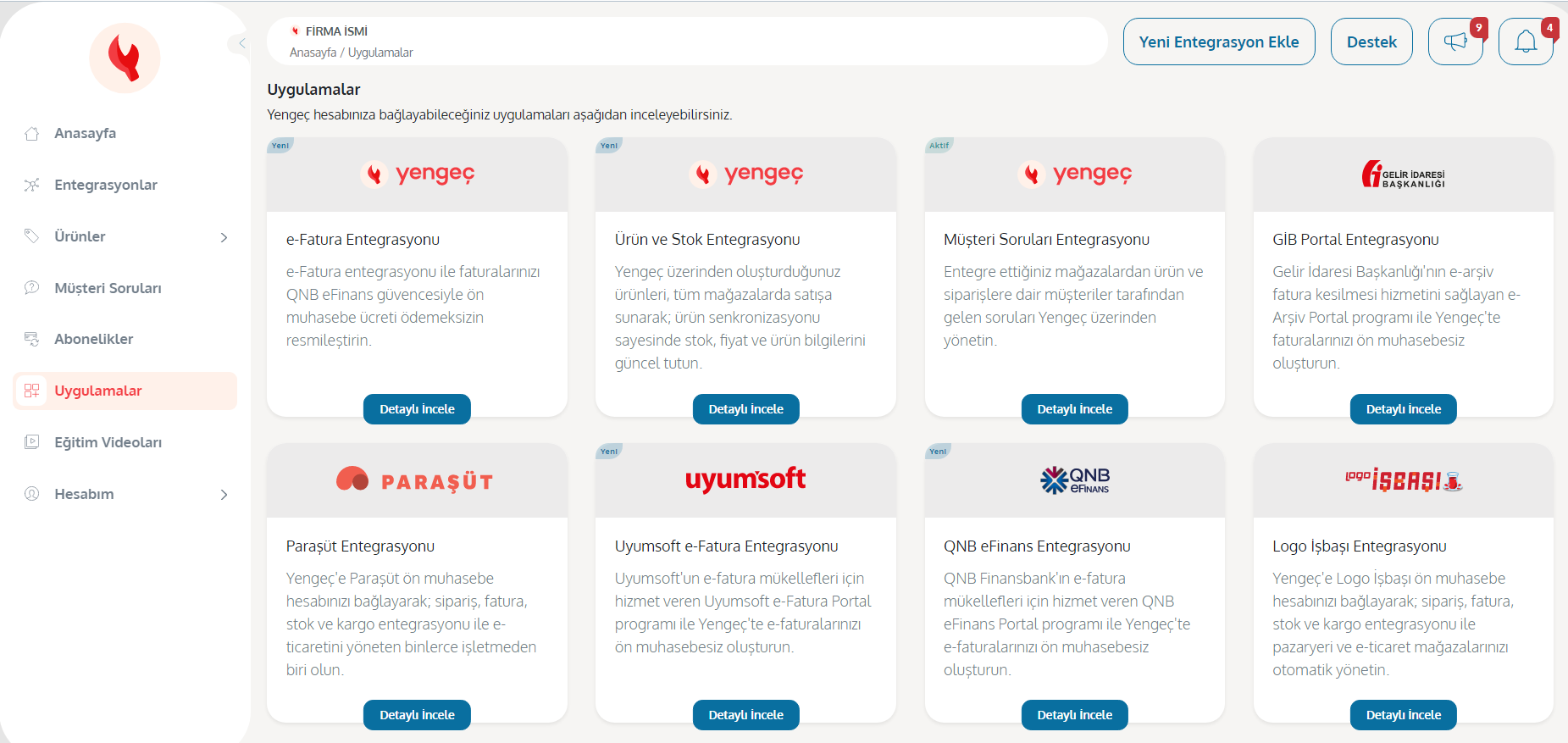 Yengeç e-Ticaret Entegrasyonu Nedir?